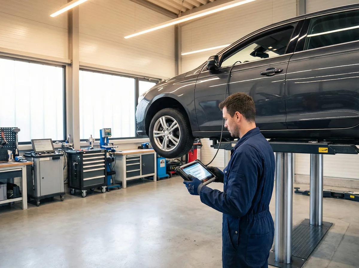 Fahrzeug bei einer Inspektion